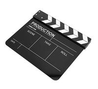 Generic Clap de Film Aimant intégré Son Clair pour des Décorations/accessoires de Fête Parfaits (tableau noir avec des rayures blanches)