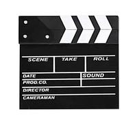 Generic Clap de Film Précis en Bois Robuste pour Réalisateur, Facile à Utiliser pour Le Tournage, la Photographie et Le Montage, 20 X 20 Cm, Noir