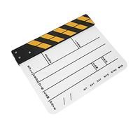 Generic Clap de Réalisateur en Bois coloré pour Souvenirs de Films (Tableau Blanc à Rayures Jaunes (PAV1YWE4))