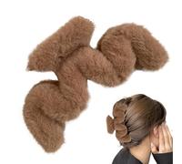 Generic Claw Clip - Jolie pince à cheveux en fourrure, matériau léger