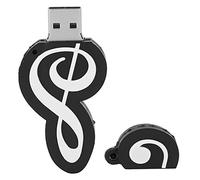 Generic Clé USB de Transfert de Données de Films Musicaux Mignons, clé USB pour 7/8/10/Vista/XP/Unix/2000/ME/NT/OS X, Portable pour PC, D'apparence de Note Noire de 1 to pour étudiants et (16GB)