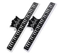 Generic Clip de Signet de Musique Clip de Note de Musique en Plastique Durable et Support de Page adapté à la Performance Instrumentale Jaune Noir 2 Pièces (BLACK)