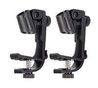 Generic Clips de Microphone à Tambour, Support Réglable avec Support Anti-choc pour Studio D'enregistrement pour Kit de Batterie Performance Métal Plastique 2 Pièces
