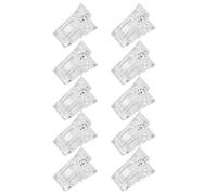 Generic Clips de Pointes D'Ongles Transparents Durables 10 Pièces Outil de Gel D'ongle de Taille Standard pour Raffermir les Faux Ongles Conseils Salon Professionnel ou Usage Domestique