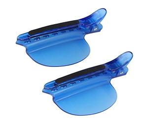 Generic Clips de Séparation à 7 Dents, Isolation Thermique, Conception D'aile de Papillon avec Séparateur de Vitesse, Clip Bleu pour la Mise en évidence des Extensions de Cheveux