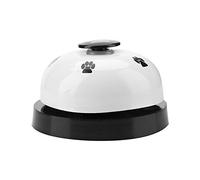 Generic Cloche de Chien, Cloches, Entraînement de Chien pour la Porte avec Fer Robuste Durable de Caricatures Mignonnes pour Animaux de Compagnie pour Chat de Jouet Interactif (White)