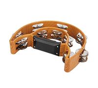 Generic Cloche Ergonomique à Double Rangée pour Instrument de Musique pour Enfants, Clochette Demi-lune pour Divertissement Familial, Couleur Bois Imitation Plastique et Métal