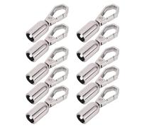 Generic Cloche Suspendue Mousqueton en Alliage de Zinc Attaches Décoratives Robustes pour Sacs en Cuir Vêtements et Artisanat 10 Ensembles (Silver)