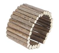 Generic Clôture en Bois pour Hamster, Cachette pour Petits Animaux à Croquer en Bois Naturel, Pont en Fil Métallique Pliable pour l'exercice et Le Jeu, Idéal pour Les Hamsters et Les Rongeurs, 60
