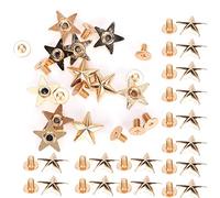Generic Clous à Rivets en Forme D'Étoile Décoration Durable pour Chaussures de Vêtements 50 Ensembles pour Artisan et Passionnés de Mode Alliage de Zinc 14mm (Alliage de zinc 2)