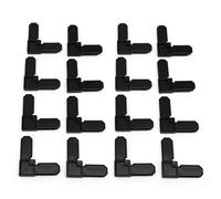 Generic Coins de Cadre D'écran en Plastique, Conception à Angle Droit pour Remplacement de Fenêtre et de Porte de 5/16x3/4 Pouces, 16 Pièces (BLACK)