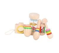 Generic Collection de Jouets de Clochette de Hochet pour Enfants pour L'apprentissage Sensoriel en Tilleul Sûr 6 Pièces pour la Maison et Les Voyages