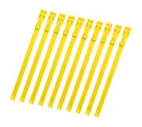 Generic Collier de Chèvre Réglable en PU 23 Pouces avec Fonction de Marquage de santé pour Animaux de Ferme, Paquet de 10 (Yellow)