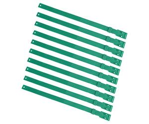 Generic Collier de Chèvre Réglable en PU 23 Pouces avec Fonction de Marquage de santé pour Animaux de Ferme, Paquet de 10 (Green)