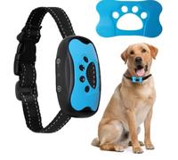 Generic Collier de dressage anti-aboiement pour chien, rechargeable par USB, contrôle des ultrasons et des vibrations (bleu)