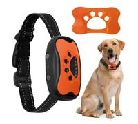 Generic Collier de dressage anti-aboiement pour chien, rechargeable par USB, contrôle des ultrasons et des vibrations (orange)
