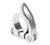 Generic Collier de Serrage de Tige de Selle 28,6 Mm, Alliage D'aluminium à Dégagement Rapide pour Vélo de Route, Vélo de Montagne, avec Tube de Selle de 25,4 Mm (SILVER)