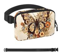 Generic Colorful Flower Art Butterfly-1514 Sac banane pour homme et femme, sac banane avec sangle réglable, sac banane tendance pour voyage, plein air, course à pied, randonnée, multicolore,