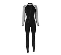 Generic Combinaison de Surf Complète pour Femmes, 3MM D'épaisseur, Résistante au Froid, pour la Plongée en Apnée, Les Activités de Natation d'hiver (Gris Noir L)