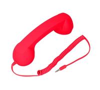 Generic Combiné de Téléphone Portable sans Fil Rétro, Son Clair, Résistant aux Radiations, pour la Maison, Le Bureau et Les Voyages, Matériau ABS (Rouge)