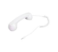 Generic Combiné Téléphonique Rétro de 3,5 Mm, Récepteur Filaire Vintage élégant pour Les Appels Vidéo et la Communication, Matériau ABS Léger, Design Ergonomique (White)