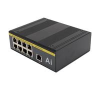 Generic Commutateur PoE 9 Ports, Commutateur Réseau Ethernet de qualité Industrielle, Haute Vitesse 10/100Mbps, pour Ville Intelligente, Conception Robuste