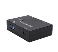 Generic Commutateur VGA 2 Entrées, Convertisseur Hôte Multi-ordinateur 2 en 1 Sortie pour Usage au Bureau ou à la Maison, ABS Durable