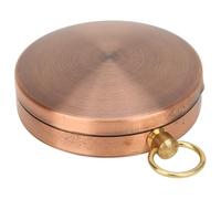 Generic Compasse Métallique Vintage Portable avec Couverture à Feuilles Mobilières, Boussole de Montre de Poche en Bronze Léger pour Les Voyages d'escalade (Boussole)