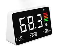 Generic Compteur de Niveau Sonore, 30-130dba Conception Compacte 14-140 ℉ Range Temporaire 2000mAh Batterie Haute Précision Digital Decibel Memder Type C Charge pour Home Factory Workshop