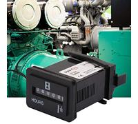 Generic Compteur de Temps Compteur Horaire à Quartz Durable 99999,9 Heures 10-80 V AC/DC pour Générateurs et Pompes à Eau