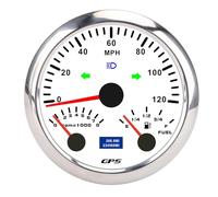 Generic Compteur de Vitesse GPS, Jauge de Carburant, Tachymètre, Couleurs Rétroéclairées, Affichage Précis, Installation Facile, Compteur de Vitesse GPS 3 en 1, 120 Mph pour Camping-Car (Cadran
