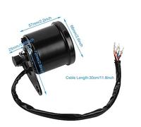 Generic Compteur de Vitesse Numérique LED LCD, Tachymètre pour Moto 0-160 Km/h, Rétro, Noir, étanche, Coque ABS, Ajustement Universel, Anti-éblouissement pour les Angles Pendant les Conditions