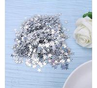 Generic Confettis étoiles Brillantes, 4000 Pièces, pour Décoration de Fête, Confettis de Table Argentés 10mm pour événements (#2)