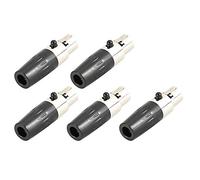 Generic Connecteur Audio, avec Boîtier en et Contacts en Argent XLR Connecteur, 5pcs pour Le Ménage des Microphones