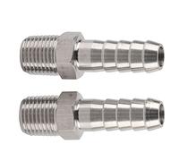 Generic Connecteur de Filetage Mâle BSPT de Précision, Joint cannelé, Raccord Rapide, Raccord de Tuyau, 2 Pièces 1/4 Po 6 Mm pour un Branchement et un Débranchement Efficaces (BSPT1/4-10mm)