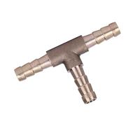 Generic Connecteur de Raccord de Tuyau de Carburant à 3 Voies en Laiton pour Tuyau de Gaz, Connecteur de à 3 Voies en Forme de T barbelé Durable pour Air, Eau, Huile, Carburant, 4 Tailles (6MM)
