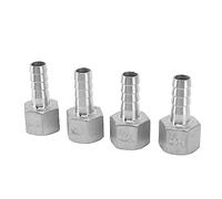 Generic Connecteur de Tuyau Durable en Acier Inoxydable pour Refroidisseur de Bière, Adaptateur de Coupleur 4 Pièces pour Refroidisseur de Bière Artisanale