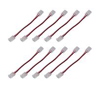Generic Connecteur D'éclairage à Bande LED de 10pcs à 2 Broches, Connecteurs Professionnels à Double Tête de 8 Mm pour la Maison, le Bureau, L'école, avec compatibilité pour LED, Cob