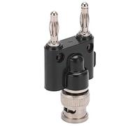 Generic Connecteur Fiable U28 BNC Mâle à Double Fiche Banane pour Test D'oscilloscope, Accessoire Pratique D'oscilloscope en Cuivre + ABS