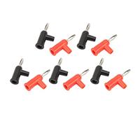 Generic Connecteur Fiche Banane 4 Mm - Conception Empilable sans Soudure pour Un Câblage sécurisé, Construction en Laiton et ABS, Paquet de 10 pour Projets électriques, Remplacement des Fiches