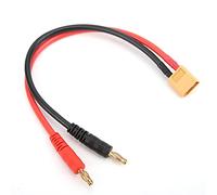 Generic Connecteur XT60, Câble de Charge XT60 12AWG Câble Adaptateur 22cm Connecteur Mâle à 4 Mm Plug à la Banane pour Le Chargeur de Batterie B6 Lipo