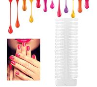 Generic Conseils de Pratique du Vernis à Ongles 36 Cartes D'affichage Double Face Réutilisables pour les Professionnels des Ongles Novices en Plastique (Transparent)