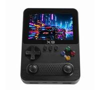 Generic Console de Jeu Rétro Handheld, 6000mAh Battery Mini Game Console ABS High Resolution Portable Portable avec Carte 32 G pour Enfants (Black)