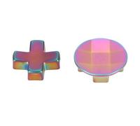 Generic Contrôleur D Pads Bouton Directionnel en Acier Inoxydable élégant à Facettes Standard D Pad pour Contrôleur de Jeu (Arc-en-Ciel)