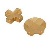 Generic Contrôleur D Pads Bouton Directionnel en Acier Inoxydable élégant à Facettes Standard D Pad pour Contrôleur de Jeu (Gold)