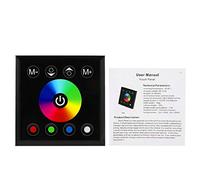 Generic Contrôleur LED RGBW Tactile Capacitif élégant avec Gradation et Réglage des Couleurs pour un éclairage Intelligent Blanc 8,6 Cm (BLACK)