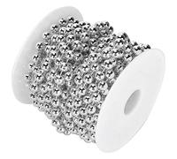 Generic Corde de Bobine de Perles en Plastique de 8mm, pour Bricolage, Lustre, Décoration de Noël, 10 Mètres, Nappe Suspendue (Silver)