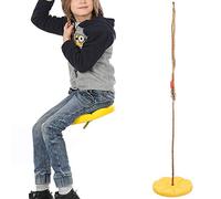 Generic Corde d'escalade Balançoire d'arbre Disque Extérieur Siège Suspendu équipement de Jeu Sûr pour Enfants en Rouge adapté au Balcon Jardin Matière Plastique de Haute qualité 11,02 X 1,5 Pouces