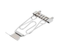 Generic Cordier de Pont de Guitare en Métal, Trapèze à 6 Cordes avec Finition Brillante et Réglage de la Hauteur pour Guitare ou Basse Jazz (SILVER)