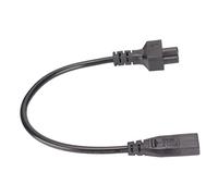 Generic Cordon d'alimentation IEC320 C8 à, Adaptateur Court, Haute qualité, 2,5a/250V, pour Ordinateurs Portables et Moniteurs, 30cm, PVC